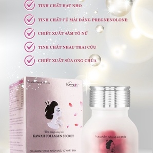 VIÊN UỐNG SÁNG DA COLLAGEN TẶNG KEM DƯỠNG DA 30G - KAWAII