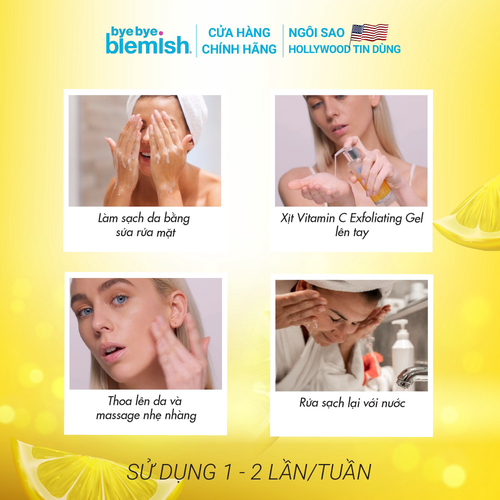 GEL TẨY TẾ BÀO CHẾT VITAMIN C NGỪA MỤN VÀ LÀM SÁNG DA BYE BYE BLEMISH VITAMIN C EXFOLIATING GEL 118ML - BYE BYE BLEMISH