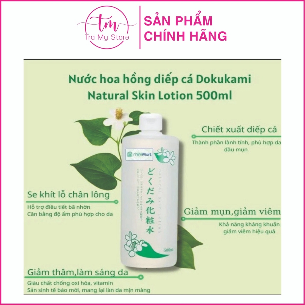 NƯỚC HOA HỒNG DIẾP CÁ CHINOSHIO DOKUDAMI NATURAL SKIN LOTION 500ML - CHINOSHIO DOKUDAMI