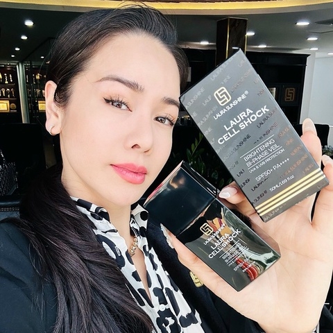 KEM CHỐNG NẮNG TẾ BÁO GỐC CELL SHOCK BRIGHTENING BI-PHASE VEIL SPF50+ PA++++ 50ML LAURA SUNSHINE