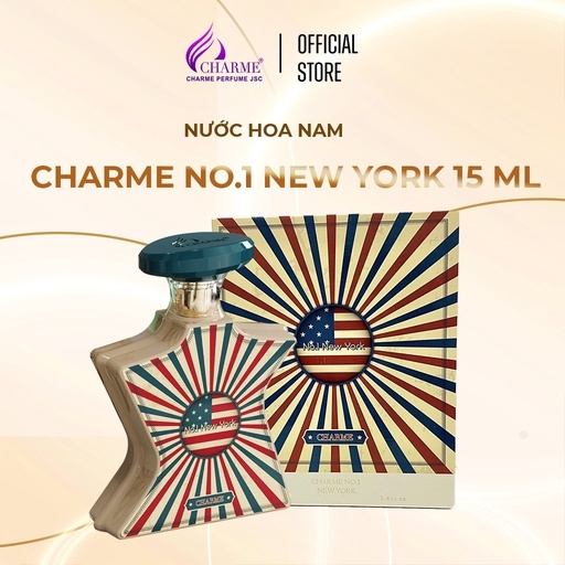 NƯỚC HOA UNISEX CHARME N0.1 NEWYORK 15ML HƯƠNG GỖ TRẦM ẤM, CÁ TINH_NƯỚC HOA CHÍNH HÃNG