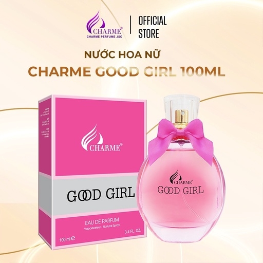 NƯỚC HOA NỮ CHARME GOOD GIRL 100ML LƯU HƯƠNG LÂU PHONG CÁCH NGỌT NGÀO, TRẺ TRUNG, QUYẾN RŨ NƯỚC HOA CHÍNH HÃNG