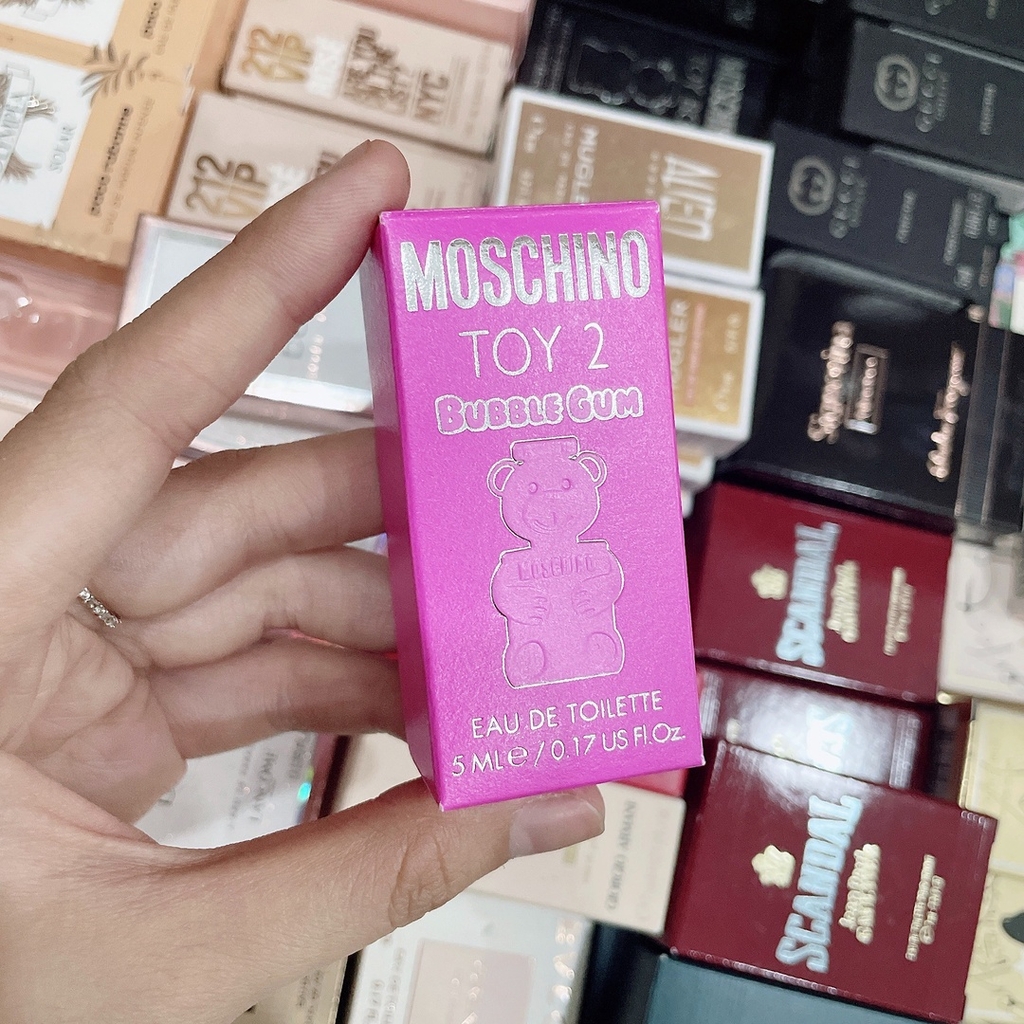 NƯỚC HOA MINI MOSCHINO TOY 2 BUBBLE GUM EDT 5ML / GẤU HỒNG - NOEM