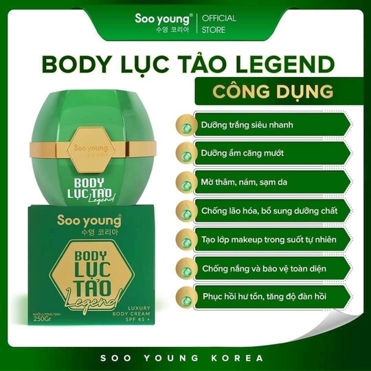 KEM BODY LỤC TẢO LEGEND - SOO YOUNG