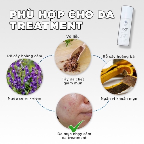 KEM CHỐNG NẮNG DƯỠNG TRẮNG, NÂNG TONE TỰ NHIÊN, KIỀM DẦU CHO DA NHẠY CẢM, DA TREATMENT SPF 50+ PA+++ - GUO
