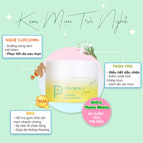 KEM DƯỠNG DA MỤN TRÀ NGHỆ SẠCH MỤN ẨN, MỜ THÂM - GUO