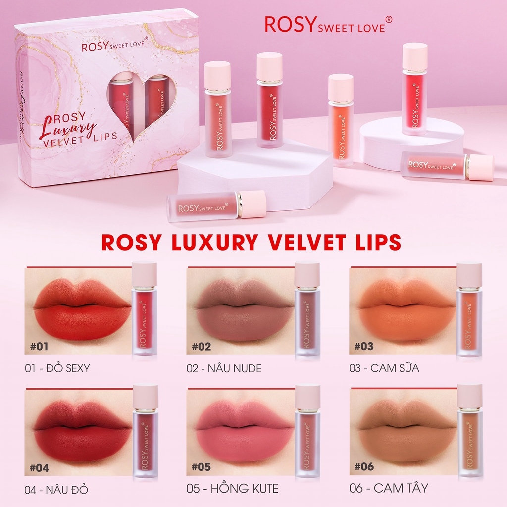 SET 2 SẢN PHẨM NƯỚC HOA CHAVA SIMPLE 10ML + SON KEM LÌ ROSY LUXURY