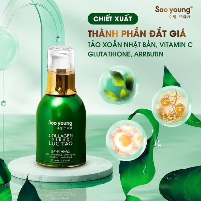 SERUM LỤC TẢO COLLAGEN ESSENCE - SOO YOUNG