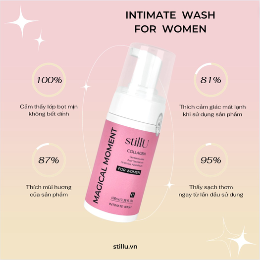 DUNG DỊCH VỆ SINH PHỤ NỮ TẠO BỌT HƯƠNG NGỌT NGÀO MAGICAL MOMENT 100ML - STILLU