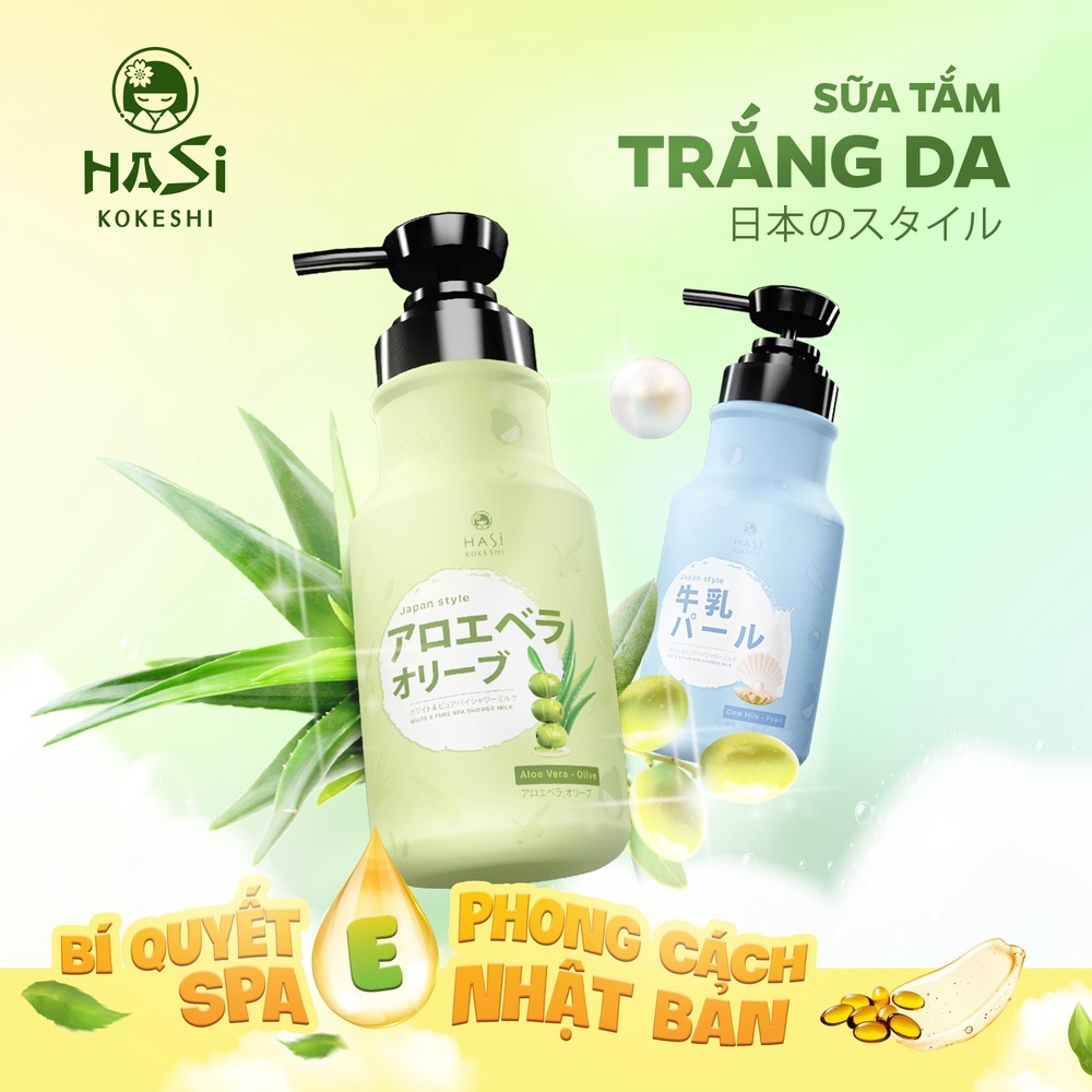 SỮA TẮM DƯỠNG ẨM VÀ TRẮNG DA - HASI 950ml