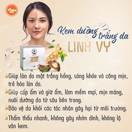 KEM DƯỠNG TRẮNG DA GIÚP NGỪA LÃO HÓA, CHỐNG NẮNG GIỮ ẨM VÀ SE KHÍT LỖ CHÂN LÔNG - LINH VY