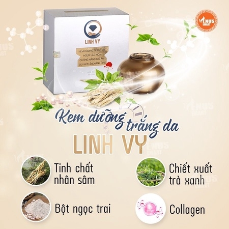 KEM DƯỠNG TRẮNG DA GIÚP NGỪA LÃO HÓA, CHỐNG NẮNG GIỮ ẨM VÀ SE KHÍT LỖ CHÂN LÔNG - LINH VY