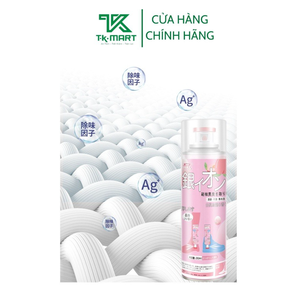 XỊT KHỬ MÙI GIÀY HƯƠNG ĐÀO SIÊU THƠM 260ML