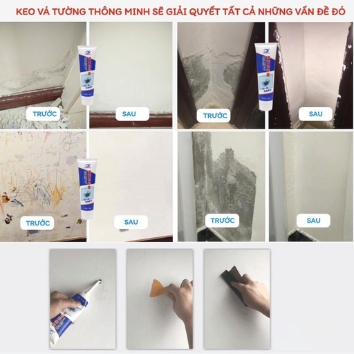 KEO SỬA TƯỜNG ĐA NĂNG, GEL VÁ TƯỜNG LẤP CÁC VẾT NỨT, VẾ Ố TRÊN TƯỜNG -