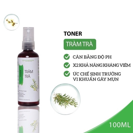 COMBO DƯỠNG DA TRỌN GÓI NGỪA MỤN TỪ TRÀM TRÀ (TONER + SỮA RỬA MẶT + MẶT NẠ) - MILAGANICS