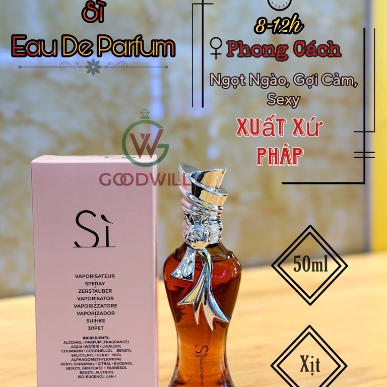 NƯỚC HOA NỮ SÌ EAU DE PARFUM 50ML