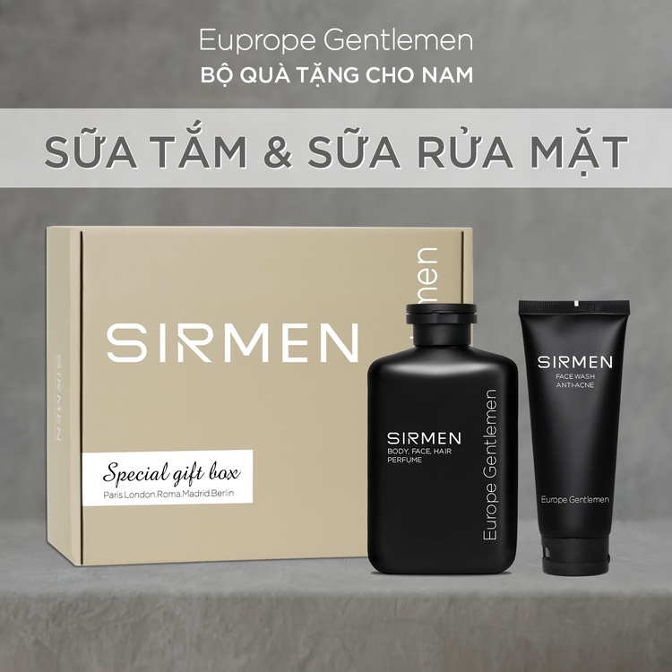 COMBO NAPOLI EUROPE GỒM SỮA TẮM GỘI NAM 4 IN 1 VÀ SỮA RỬA MẶT NAM 2 IN 1 - SIRMEN