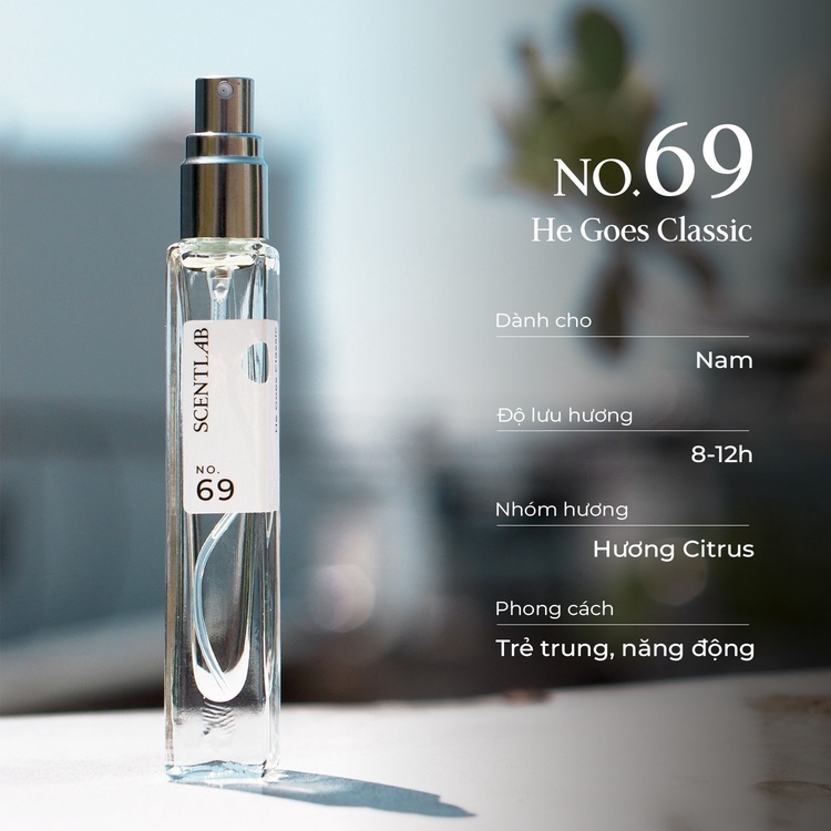 NƯỚC HOA NAM HE GOES CLASSIC NO. 69 (10ML) - SCENTLAB