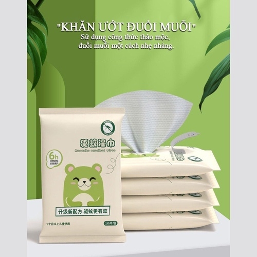 GÓI KHĂN GIẤY ƯỚT LAU CHỐNG MUỖI, ĐUỔI MUỖI AN TOÀN - GDN