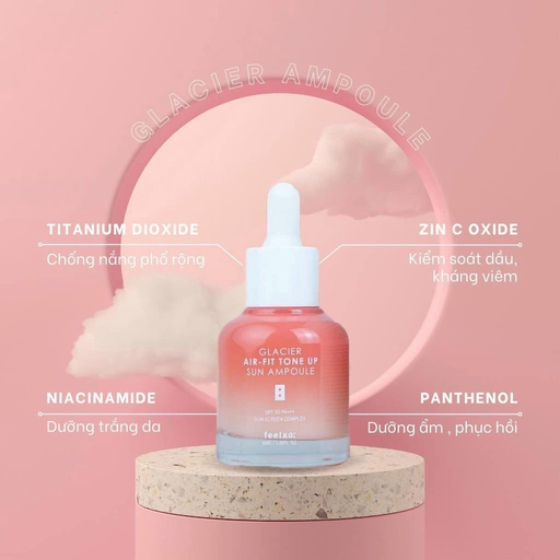 SERUM CHỐNG NẮNG, NÂNG TÔNG DA, DƯỠNG TRẮNG HÀN QUỐC TONE UP AIR FIT AMPOULE - GLACIER