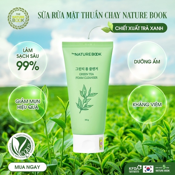 SỮA RỬA MẶT TRÀ XANH 150G THE NATURE BOOK
