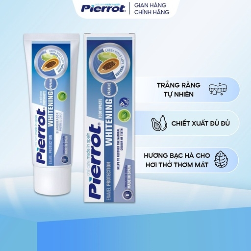 [ TẶNG 1 BÀN CHẢI TRẮNG RĂNG ] KEM ĐÁNH RĂNG LÀM TRẮNG RĂNG 75ML - PIERROT