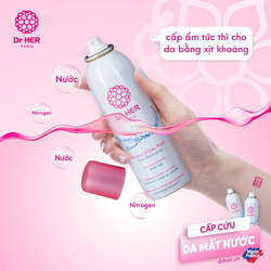 TẶNG NƯỚC TẨY TRANG 100ML ] XỊT KHOÁNG CẤP ẨM DA 150ML - DR HER PARIS