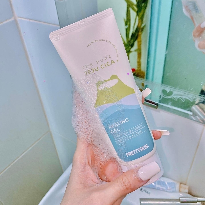 TẨY DA CHẾT LÀM SÁNG DA GIẢM MỤN ĐẦU ĐEN RAU MÁ PRETTY SKIN HÀN QUỐC THE PURRE JEJU CICA PEELING GEL 150ML