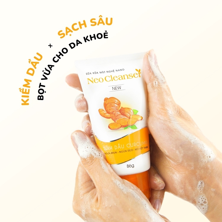 COMBO 2 TUÝP SỮA RỬA MẶT NGHỆ NANO SẠCH SÂU, NGỪA MỤN THÂM 86G - NEO CLEANSER