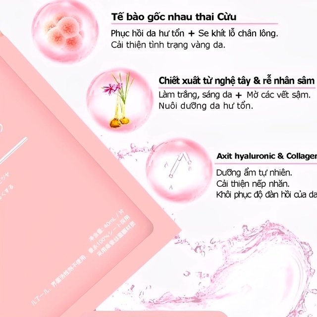 MẶT NẠ NHAU THAI CỪU NHẬT BẢN,LÀM ĐẸP DA ,NGỪA LÃO HÓA - RWINE BEAUTY