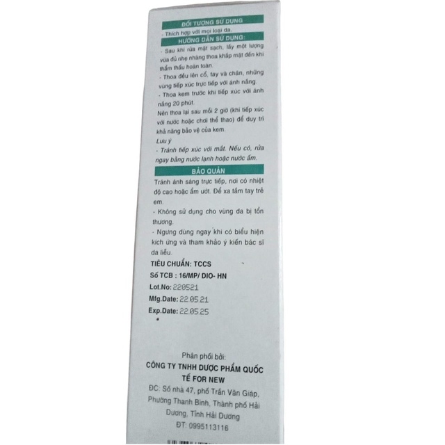 KEM CHỐNG NẮNG FORSUN NÂNG TÔNG CHỐNG NẮNG HIỆU QUẢ ,SPF50+++ - FOR NEW