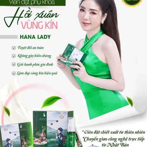 COMBO HỘP 6 VIÊN ĐẶT PHỤ KHOA LÀM HỒNG SE KHÍT CÔ BÉ VÀ 1 CHAI DUNG DỊCH VỆ SINH [ TẶNG 1 CHAI NƯỚC SÚC MIỆNG]- HANA COSMETIC