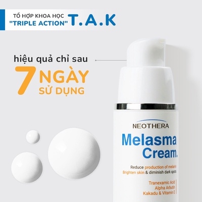 KEM GIẢM NÁM, TÀN NHANG & DƯỠNG TRẮNG MELASMA CREAM 30G - NEOTHERA