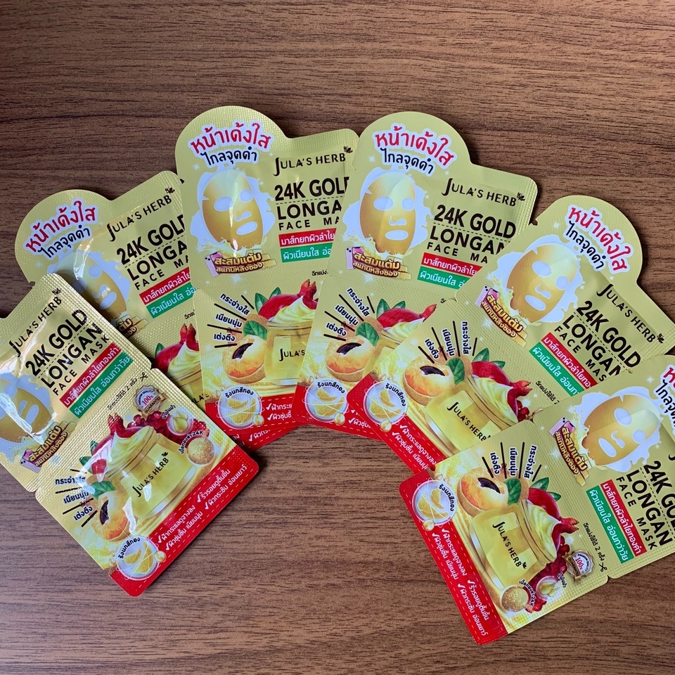 MẶT NẠ CẢI TIẾN TRỘN VÀNG 24K JULA’S HERB GOLD LONGAN FACE MASK MỜ NÁM, TÀN NHANG 4ML