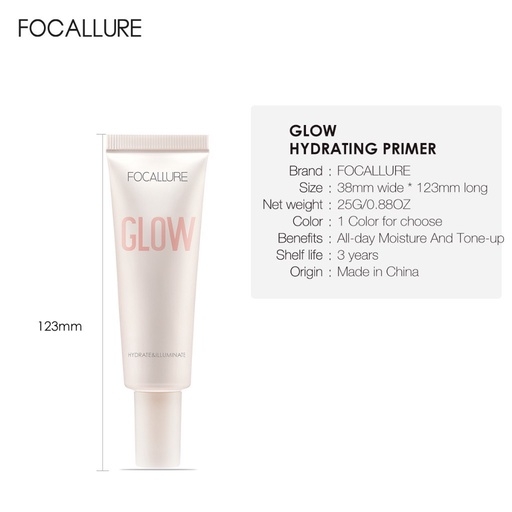 KEM LÓT FOCALLURE TRANG ĐIỂM TỰ NHIÊN KIỀM DẦU CHE PHỦ LỖ CHÂN LÔNG GIÚP LÀM MỊN DA 25G