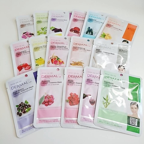[ TẶNG 3 MIẾNG ] COMBO 10 MIẾNG MẶT NẠ DƯỠNG SÁNG DA HÀN QUỐC COLLAGEN 23GRAM - DERMAL