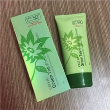 KEM CHỐNG NẮNG CELLIO GREEN TEA WHITENNING SUN CREAM SPF50 - GDN