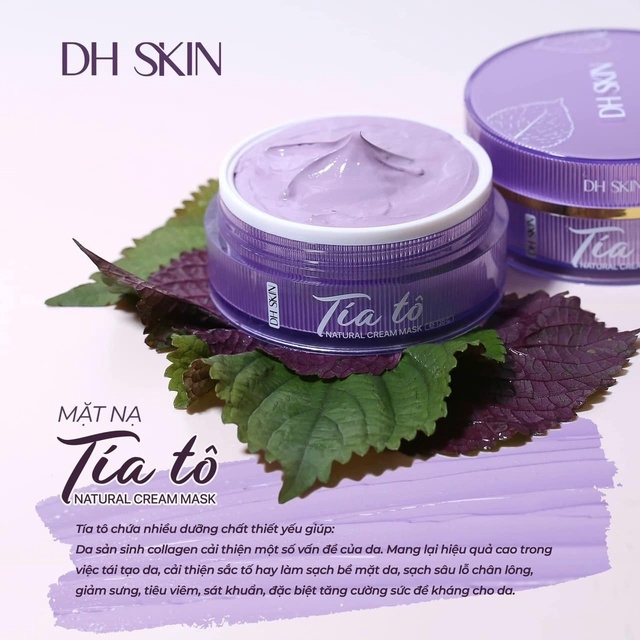 MẶT NẠ TÍA TÔ DH SKIN 120G - DƯỠNG TRẮNG, MỜ THÂM, NGỪA MỤN, CHỐNG LÃO HÓA - MỸ PHẨM 24H