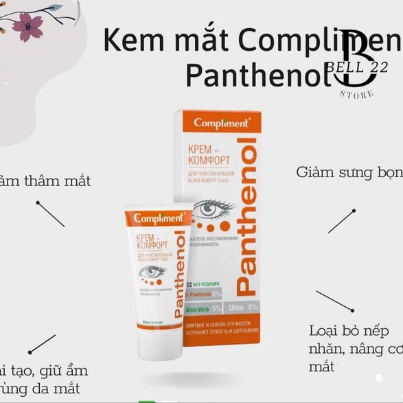 KEM MẮT COMPLIMENT PANTHENOL GIẢM THÂM BỌNG NHĂN MẮT B1031 - BELL22 STORE