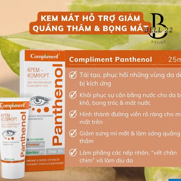 KEM MẮT COMPLIMENT PANTHENOL GIẢM THÂM BỌNG NHĂN MẮT B1031 - BELL22 STORE