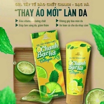 TẨY TẾ BÀO CHẾT COLLAGEN X3 CHANH VÀ BẠC HÀ KT1-GDN