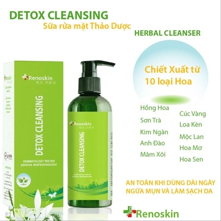SỮA RỬA MẶT THẢO DƯỢC HÀN QUỐC DETOX CLEANSING 300G - RENOSKIN