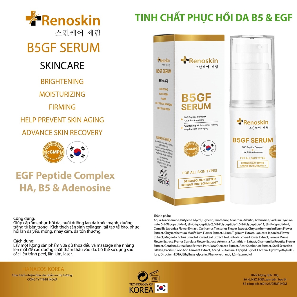 TINH CHẤT PHỤC HỒI VÀ TÁI TẠO DA B5GF 30G - RENOSKIN