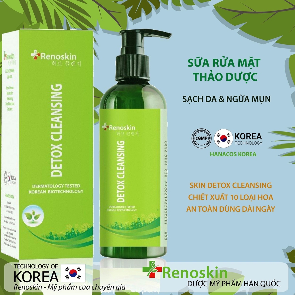 SỮA RỬA MẶT THẢO DƯỢC HÀN QUỐC DETOX CLEANSING 300G - RENOSKIN