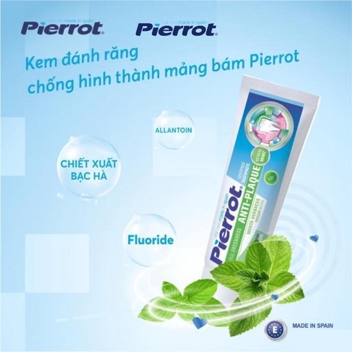 KEM ĐÁNH RĂNG CHỐNG HÌNH THÀNH MẢNG BÁM 75ML-PIERROT