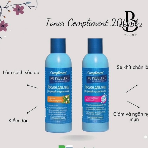 NƯỚC HOA HỒNG TONER COMPLIMENT NO PROBLEM NGA B1101 - BELL22 STORE