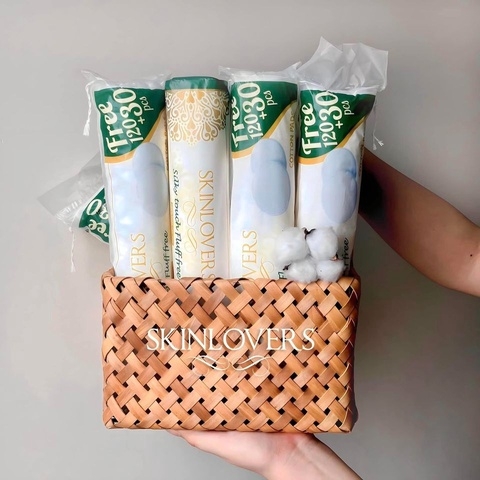 COMBO 4 BÔNG TẨY TRANG 120+30 MIẾNG- SKINLOVERS
