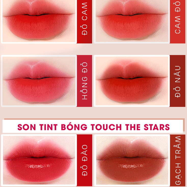 COMBO QUÀ TẶNG] 1 SON KEM LÌ ROSY TOUCH THE STARS + 2 NƯỚC HOA SIMPLE 10ML - CHAVA