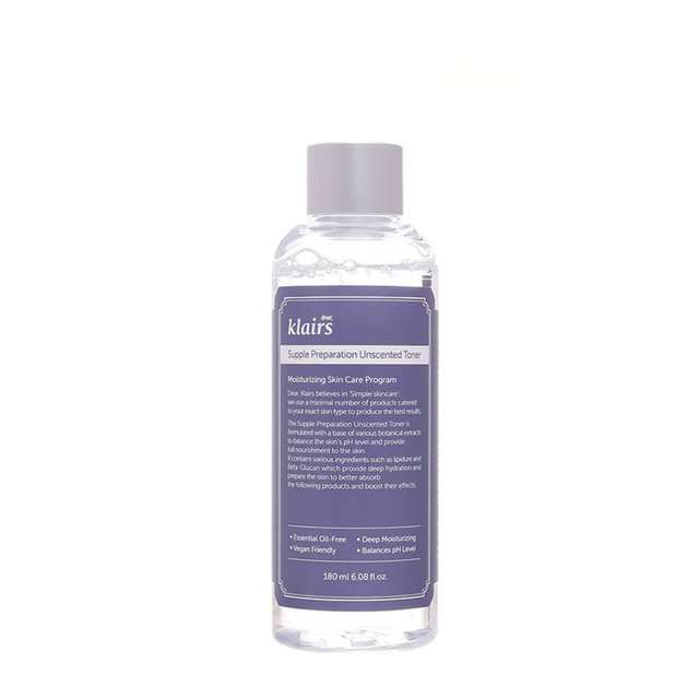 NƯỚC HOA HỒNG KHÔNG MÙI SUPPLE PREPARATION UNSCENTED TONER 180ML - KLAIRS