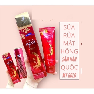 SỮA RỬA MẶT MY GOLD CHIẾT XUẤT SÂM ĐỎ LÀM TRẮNG DA VÀ MỜ VẾT THÂM 120ML - SU